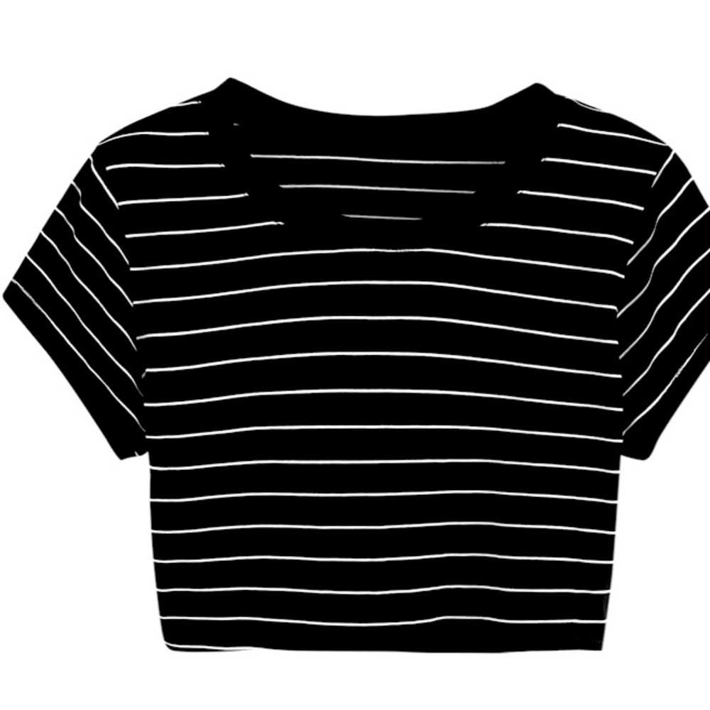 black striped shirt